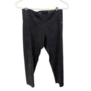 NWT Everlast Capri Leggings Black & Grey Floral Size S